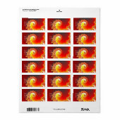 炎の触手 – フラクタルアート ラベル (フルシート)