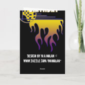 炎の誕生日素晴らしカード カード (裏面)