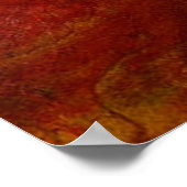 炎の赤いエネルギー霊気 ポスター (角)