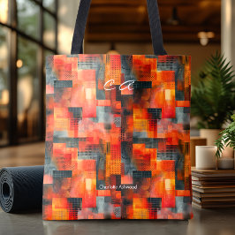 炎の赤い抽象芸術パーソナライズされたトートバッグ トートバッグ