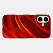炎の赤い渦巻き抽象芸術炎アートフォンケース Case-Mate iPhoneケース (裏面 (横))