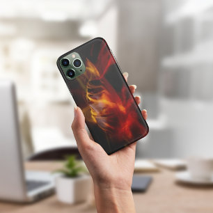 炎の赤と金ゴールドの電話ケース iPhone 11 ケース