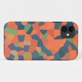 炎の赤、真夜中の青、緑のモザイクパターン Case-Mate iPhoneケース (裏面(横))