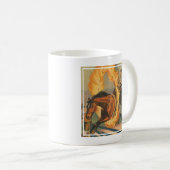 炎の輪の中を飛び跳ねるサーカス馬 コーヒーマグカップ (正面右)