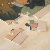 炎の輪の中を飛び跳ねるサーカス馬 ジグソーパズル (側面)