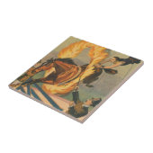 炎の輪の中を飛び跳ねるサーカス馬 タイル (側面)