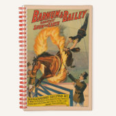 炎の輪の中を飛び跳ねるサーカス馬 ノートブック (正面)