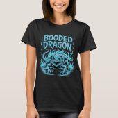 炎の青いフードドラゴン Tシャツ (正面)