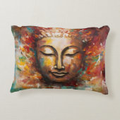炎の静寂 – ブッダ表現主義アート アクセントクッション (裏面)