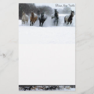 炎の静止した新しい道の馬 便箋