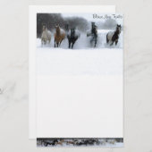 炎の静止した新しい道の馬 便箋 (正面/裏面)