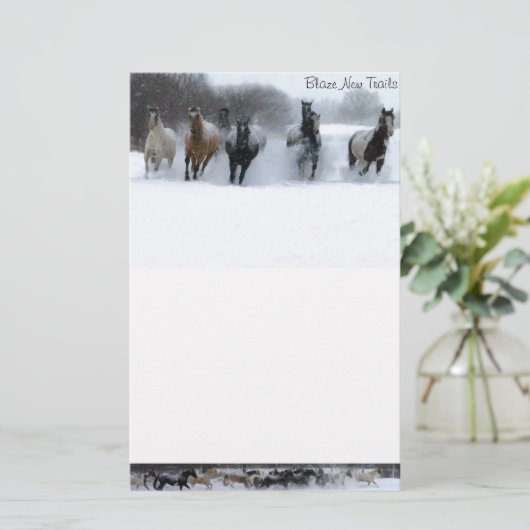 炎の静止した新しい道の馬 便箋 (スタンド正面)
