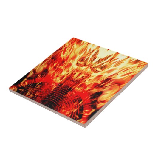 炎の音楽スピーカー タイル (側面)