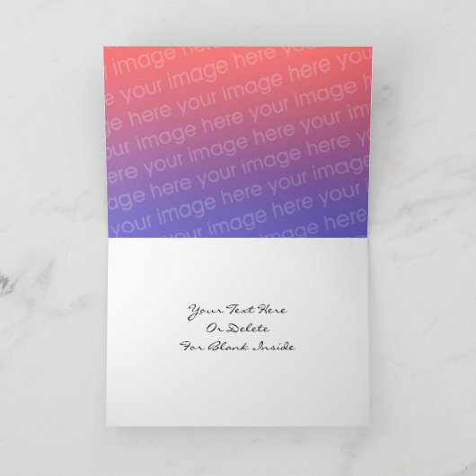 炎の馬のファンタジーフラクタルアートフォトカード カード (内部)