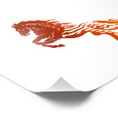 炎の馬 – 背景色を選択 フォトプリント (角)