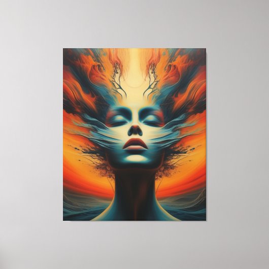 炎の魂 キャンバスプリント (正面)