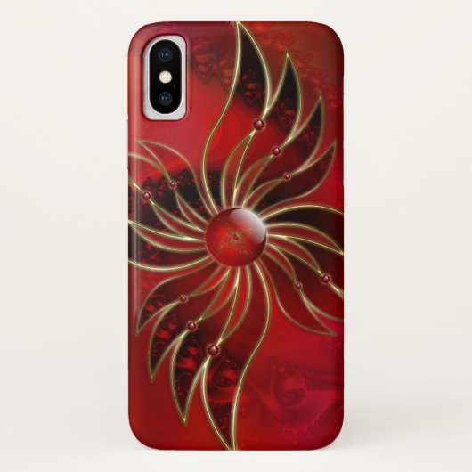 炎のiPhoneの穹窖として赤 Case-Mate iPhoneケース (裏面)