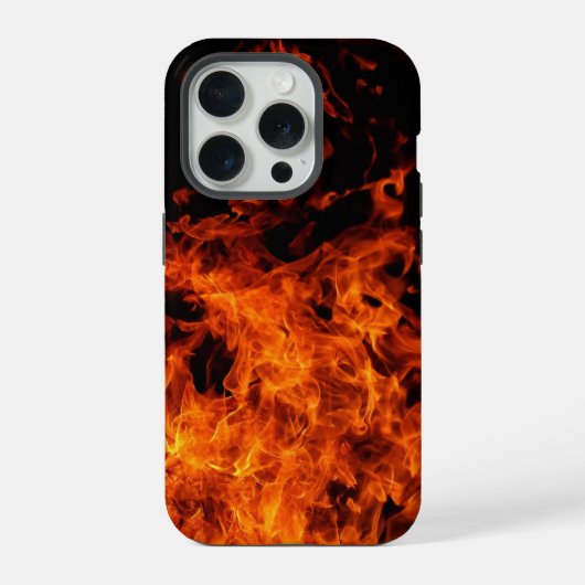 炎のiPhone 15ケース iPhoneケース (裏面)