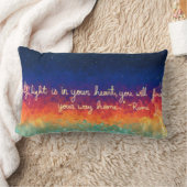 炎のRumiの抽象的な引用文 ランバークッション (ブランケット)