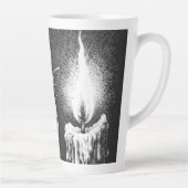 炎へと惹かれる蛾 — BurnsInHell作 カフェラテマグ (右)