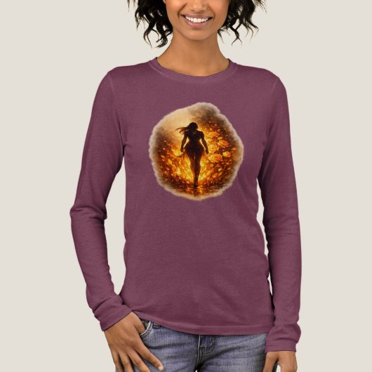 炎をくぐり抜ける Tシャツ (正面)