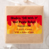 炎をテーマにした自家製キャニングラベル ラベル (インサイチュ)