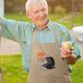 炎を上げて焼パーソナライズされたく ロングエプロン