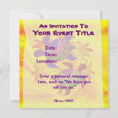 炎を上げるカメの招待状 招待状 (裏面)