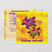 炎を上げるカメの招待状 招待状 (正面/裏面)