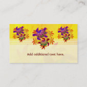 炎を上げるタートルの名刺テンプレート 名刺 (裏面)