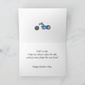 炎を上げるバイクの父の日 カード (内部)