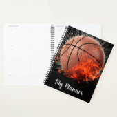 炎を上げるバスケットボール プランナー手帳 (ディスプレー)