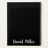 炎を上げるバスケットボール プランナー手帳 (裏面)