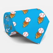 炎を上げる野球ボール ネクタイ (ロール)