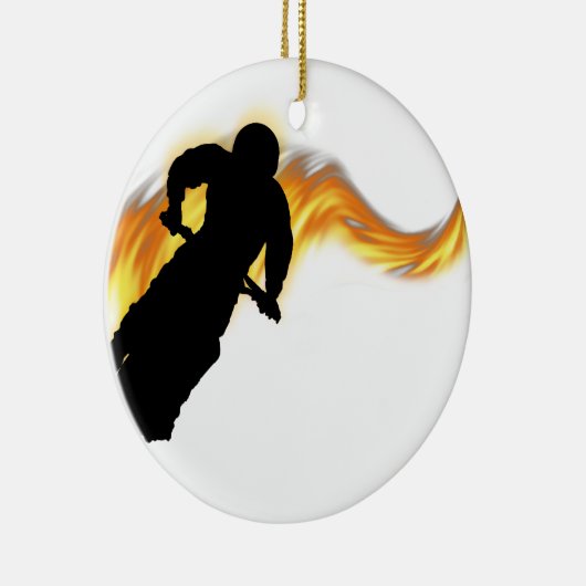 炎を伴うオフロードの土の自転車 セラミックオーナメント (右)