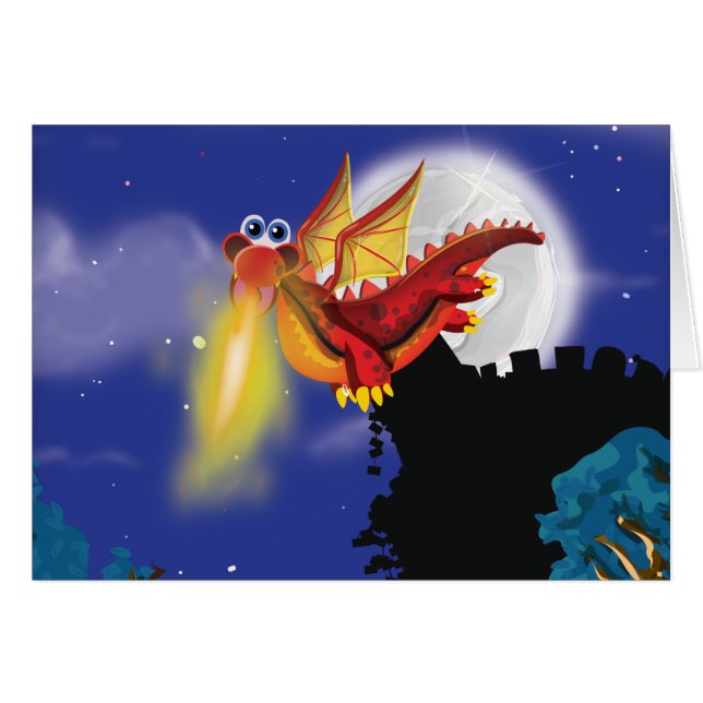 炎を吐くドラゴン (正面横)
