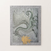 炎を吐くドラゴン ジグソーパズル (縦)