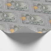 炎を吐くドラゴン ラッピングペーパー (角)