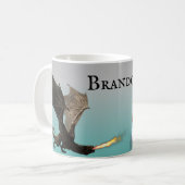 炎を吐くドラゴン・ワイバーン オーダーメイド コーヒーマグカップ (正面左)