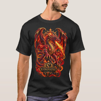 炎を吐くドラゴンTシャツ - エピック+神話+ファンタジー Tシャツ
