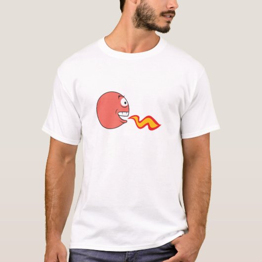 炎を吐く顔 Tシャツ (正面)