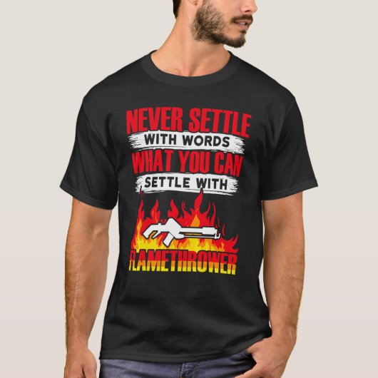 炎を吐く 耐熱バーナー Tシャツ (正面)
