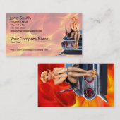 炎を持つピンナップの女の子を改造しました 名刺 (正面/裏面)