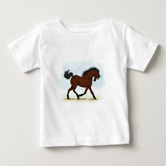 炎を放つベイホース ベビーTシャツ (正面)