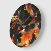 炎を燃やす ラージ壁時計 (傾斜)