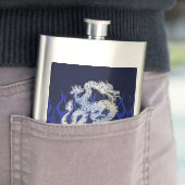 炎を競争させるクロムカーボンの青いドラゴン フラスク (インサイチュ)