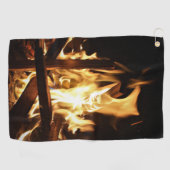 炎を通して ゴルフタオル (横)