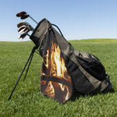 炎を通して ゴルフタオル (グリーン)