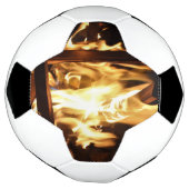 炎を通して サッカーボール (回転)