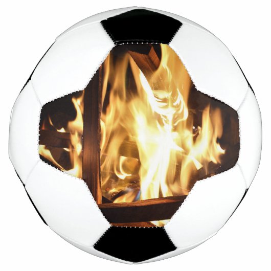 炎を通して サッカーボール (正面)